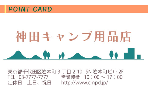 ポイントカードサンプル画像 P-17